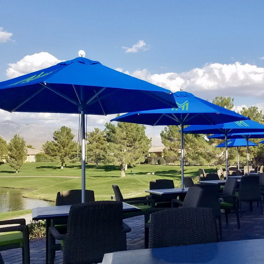 printed parasols for golf club