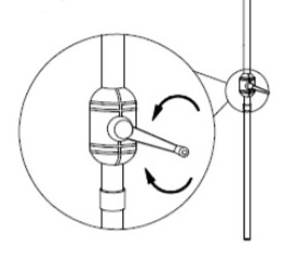 small garden parasol crank handle drawing